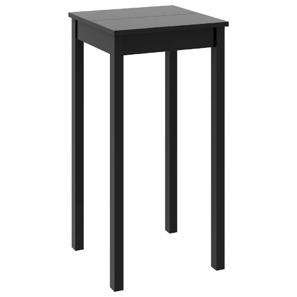 vidaXL Bar Table MDF Black 55x55x107 cm 2