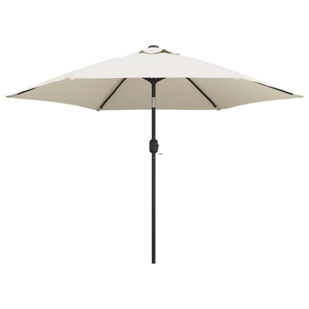 vidaXL Parasol Sand White 3m Steel Pole 2