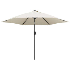 vidaXL Parasol Sand White 3m Steel Pole 2