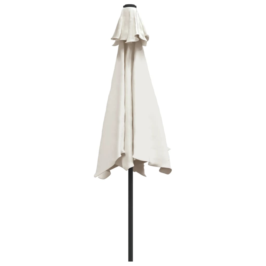 vidaXL Parasol Sand White 3m Steel Pole 4