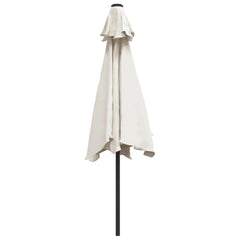vidaXL Parasol Sand White 3m Steel Pole 4