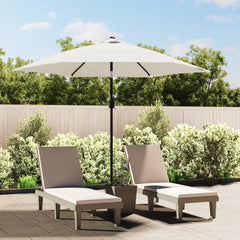 vidaXL Parasol Sand White 3m Steel Pole 1