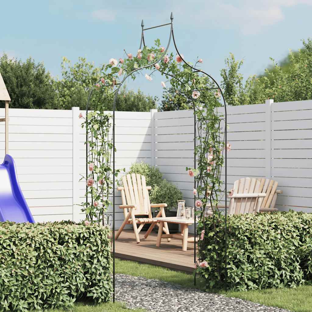 40777 Garden Arch Spike Design Climbing Plants Dark Green 1