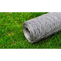 vidaXL Chicken Wire Fence Galvanised Steel 25x1 m Silver 4