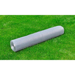 vidaXL Chicken Wire Fence Galvanised Steel 25x1 m Silver 1