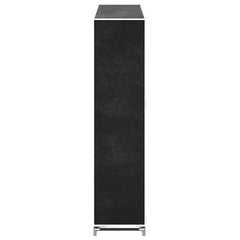 vidaXL Fabric Shoe Cabinet with Cover 115 x 28 x 110 cm Black 5