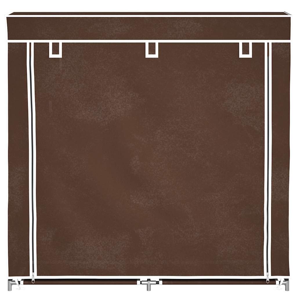 vidaXL Fabric Shoe Cabinet with Cover 115 x 28 x 110 cm Brown 4