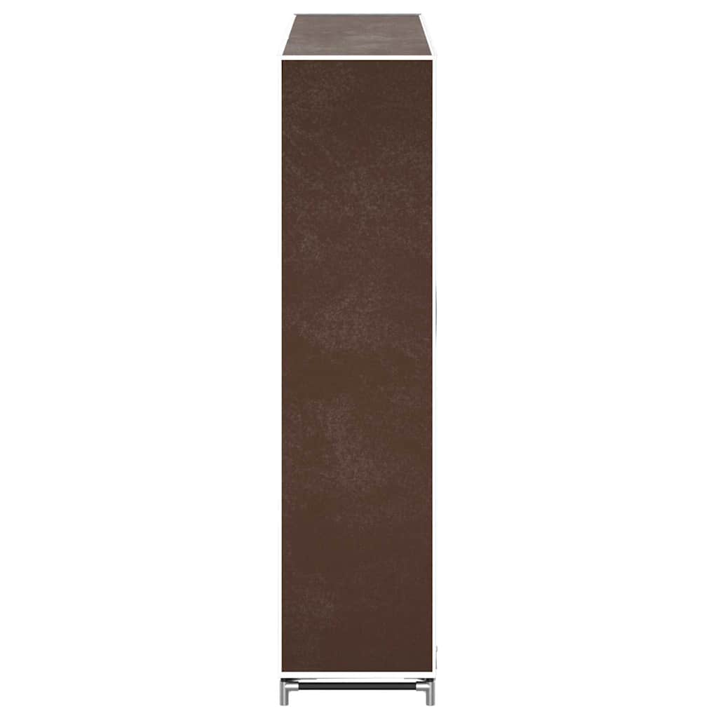 vidaXL Fabric Shoe Cabinet with Cover 115 x 28 x 110 cm Brown 6