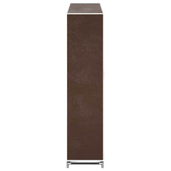vidaXL Fabric Shoe Cabinet with Cover 115 x 28 x 110 cm Brown 6