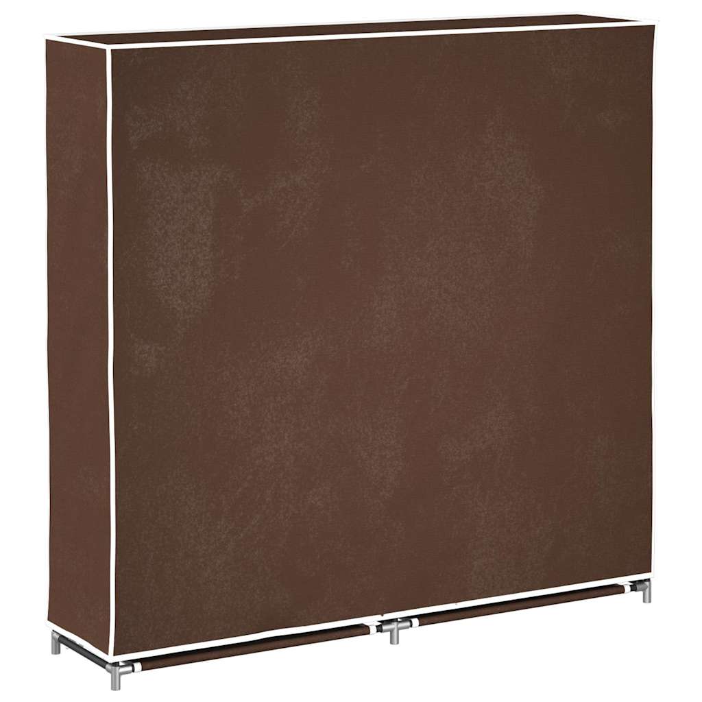 vidaXL Fabric Shoe Cabinet with Cover 115 x 28 x 110 cm Brown 5