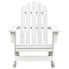 vidaXL Garden Rocking Chair Wood White 2