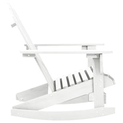 vidaXL Garden Rocking Chair Wood White 3