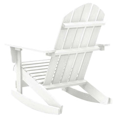 Garden Adirondack Rocking Chair Solid Fir Wood White