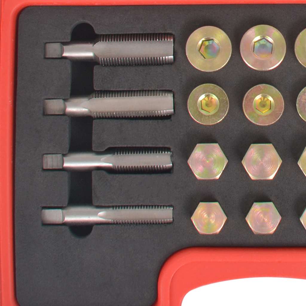vidaXL Oil Drain Plug Repair Kit 64 pcs Set M13 M15 M17 M20 6