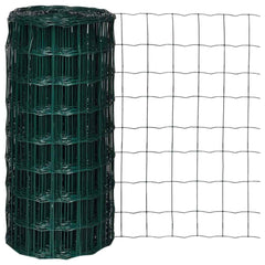 vidaXL Fence Panels PVC-coated iron Green 1