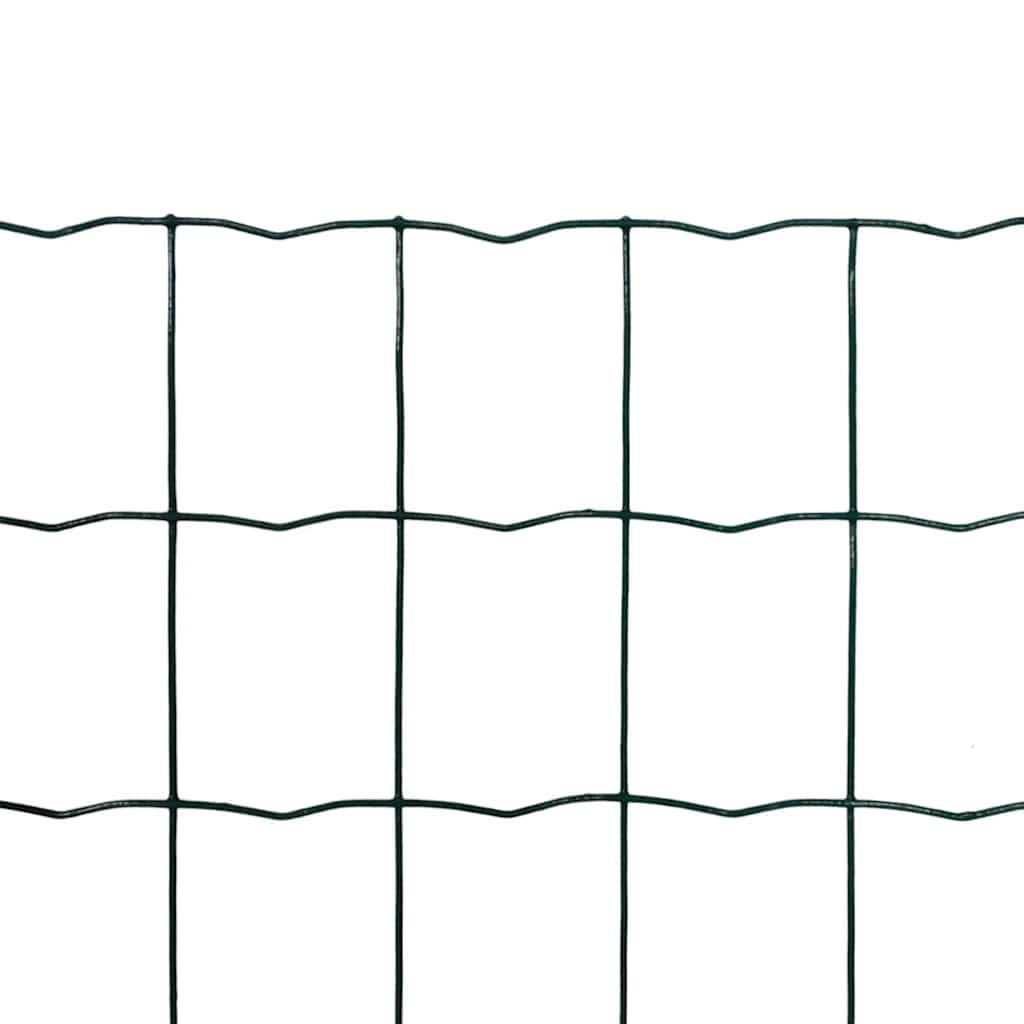 vidaXL Fence Panels PVC-coated iron Green 3