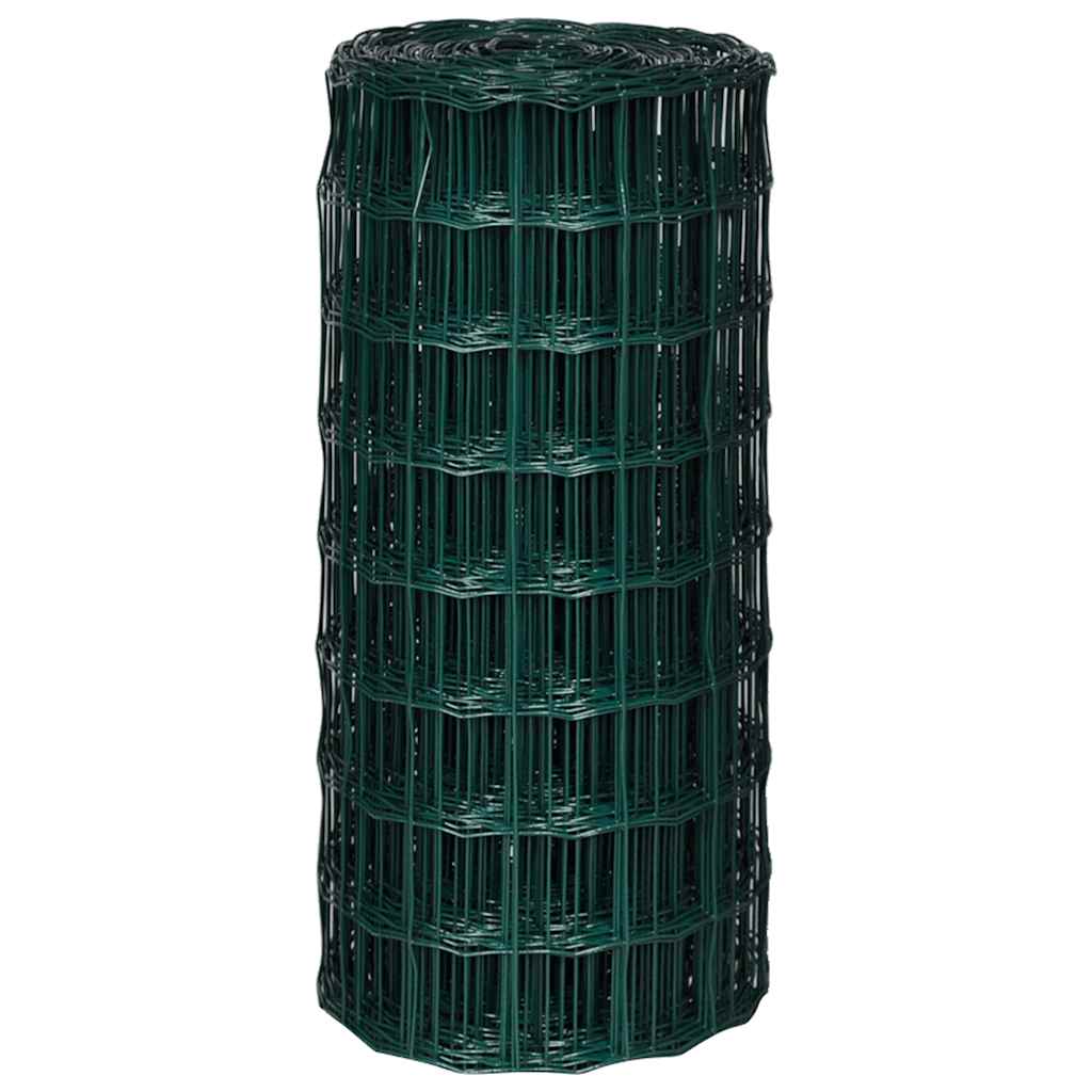 vidaXL Fence Panels PVC-coated iron Green 2