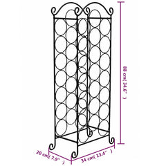 vidaXL Wine Rack for 21 Bottles Metal 5