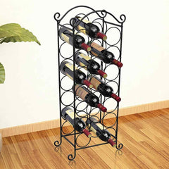 vidaXL Wine Rack for 21 Bottles Metal 1