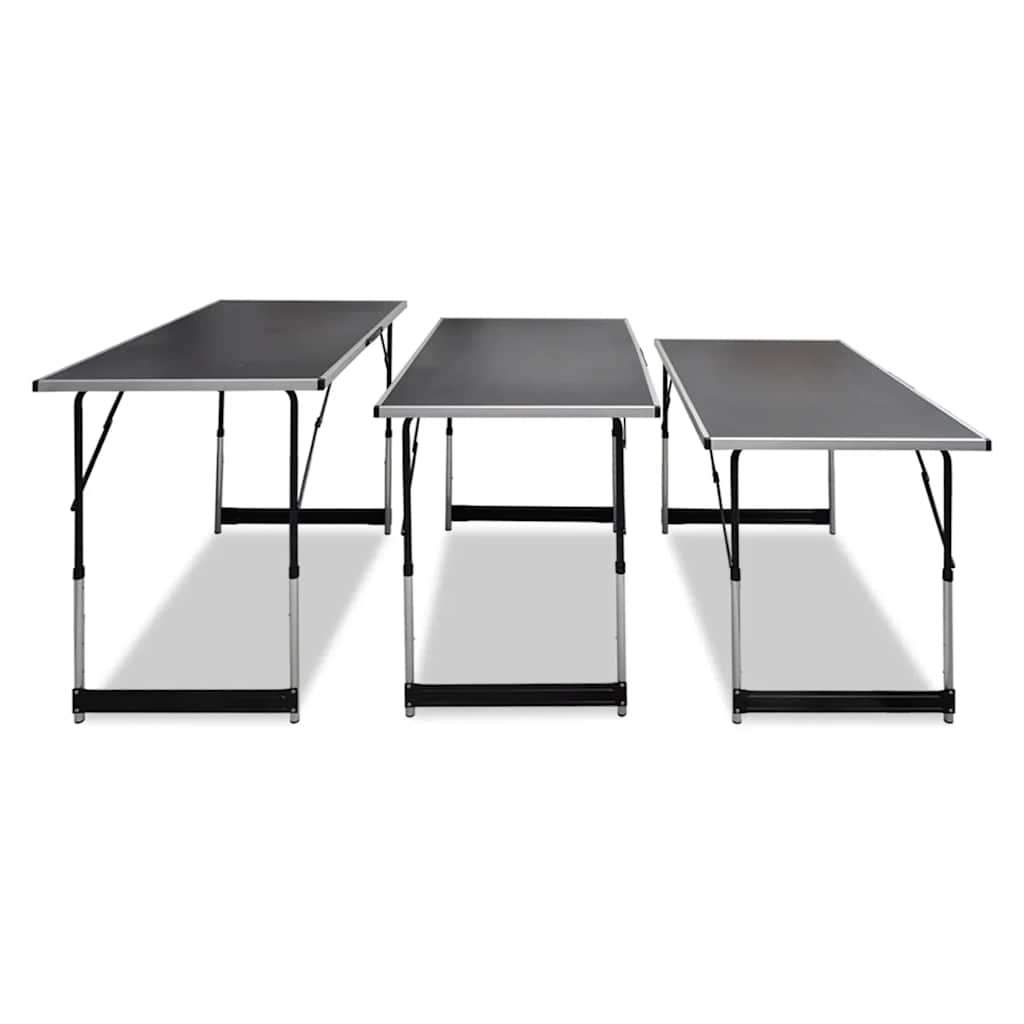 vidaXL Pasting Table 3 pcs Foldable Height Adjustable 4