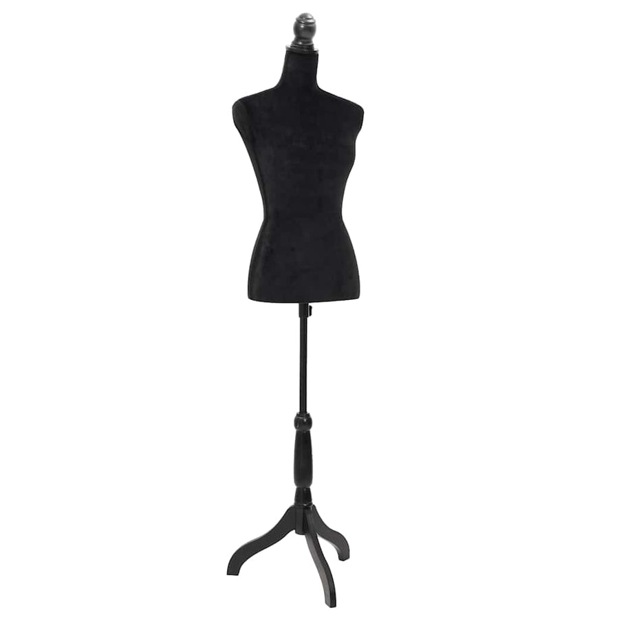 Ladies Bust Display Mannequin With Rose in Black