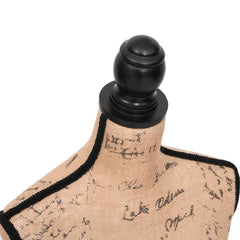vidaXL Female Mannequin | Brown and Black | Jute, MDF, Solid Wood, Painted Steel 5