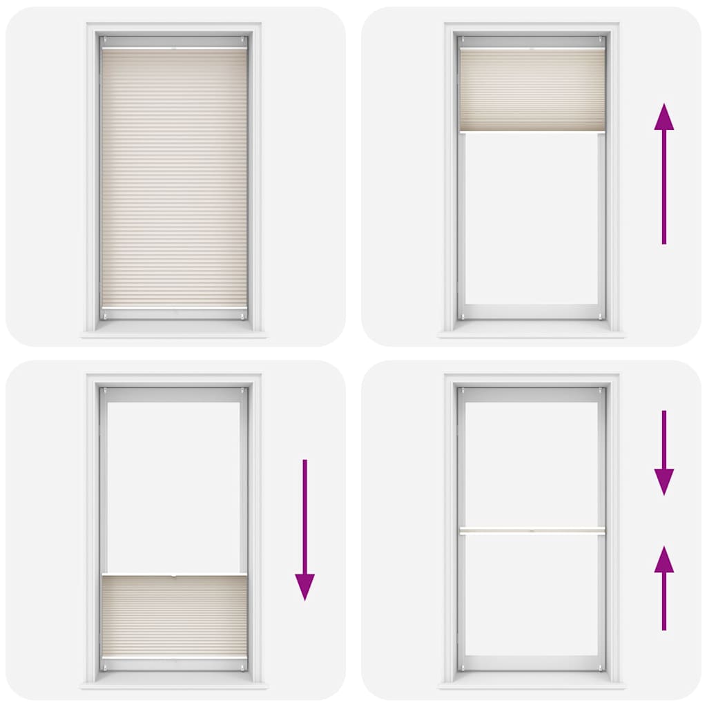 vidaXL Plisse Blind 100x200cm Cream 6