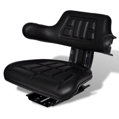 vidaXL Tractor Seat | Black | Steel | Standard | Adjustable Armrests 1