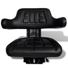 vidaXL Tractor Seat | Black | Steel | Standard | Adjustable Armrests 2