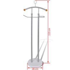 vidaXL Valet Stand | Silver grey | Heavy duty iron frame | 43x28x113 cm 5