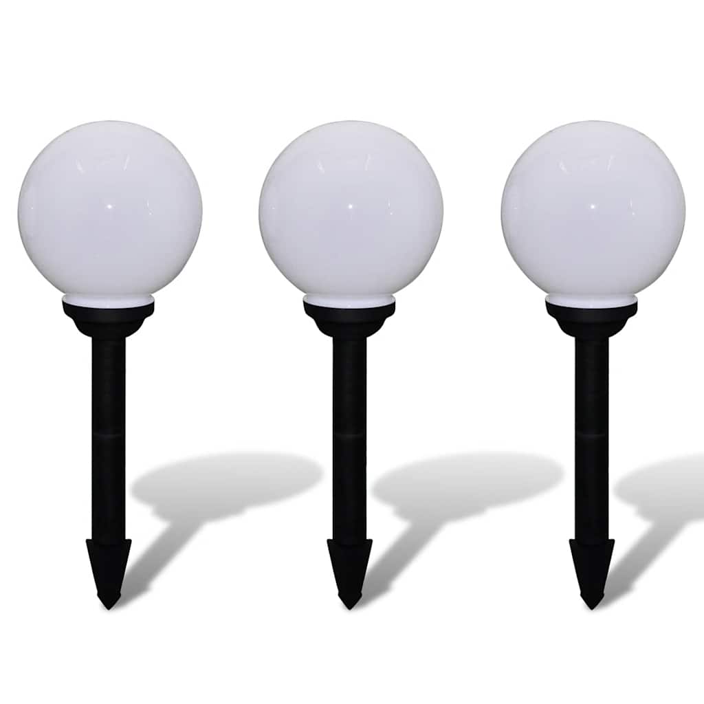 40864 vidaXL Outdoor Pathway Lamps 3 pcs LED 20 cm with Ground Spike 2