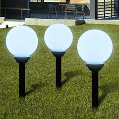 40864 vidaXL Outdoor Pathway Lamps 3 pcs LED 20 cm with Ground Spike 1