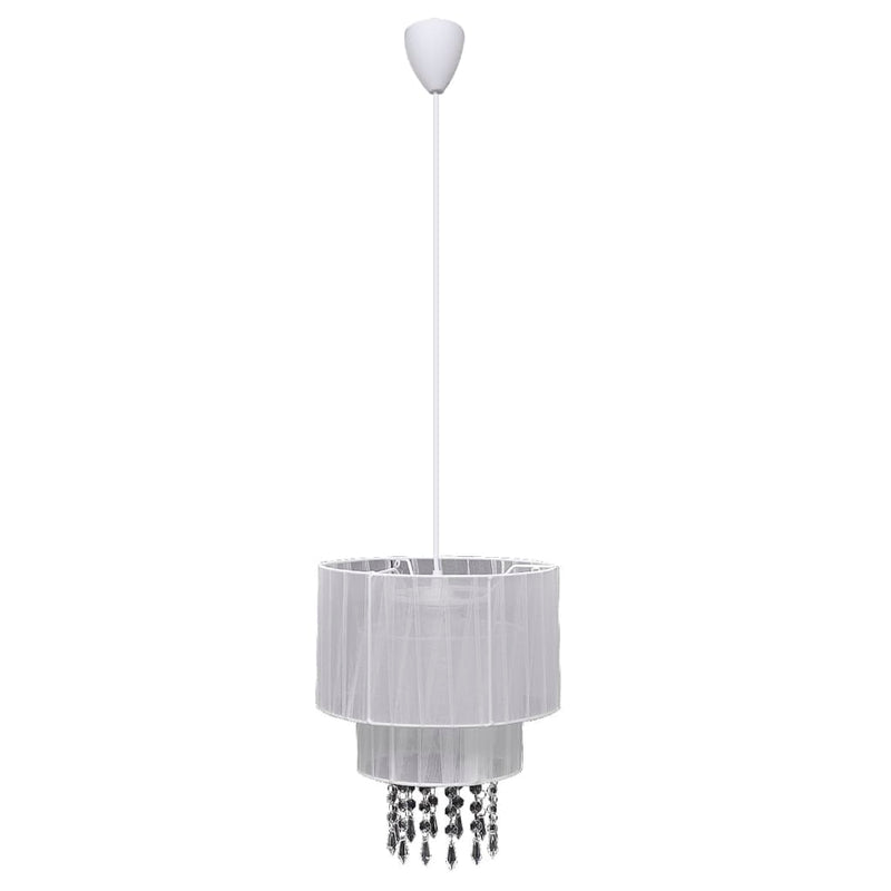 Pendant Ceiling Lamp Chandelier Crystal White