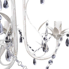 vidaXL Chandelier | Antique white | Acrylic, Metal | Medium | Luxury 4
