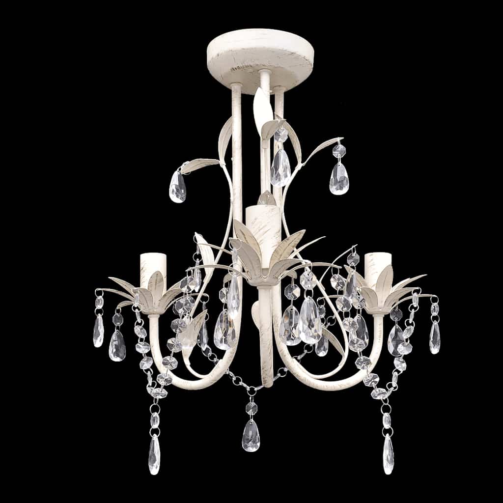 vidaXL Chandelier | Antique white | Acrylic, Metal | Medium | Luxury 1