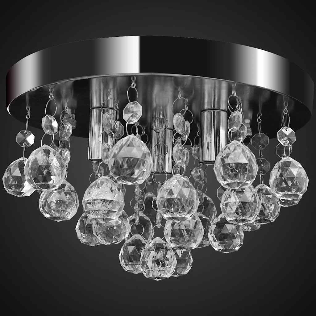 vidaXL Chandelier | Chrome | Acrylic, Chrome | Medium | Decorative Inlays 2