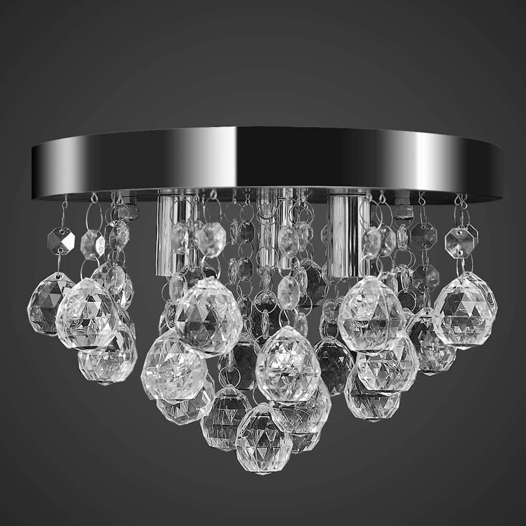 vidaXL Chandelier | Chrome | Acrylic, Chrome | Medium | Decorative Inlays 4