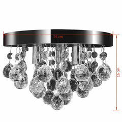 vidaXL Chandelier | Chrome | Acrylic, Chrome | Medium | Decorative Inlays 5