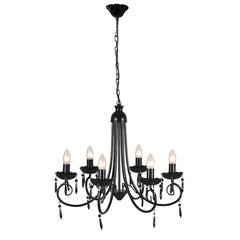 vidaXL Chandelier | Black | Acrylic, Metal | Medium | Decorative Inlays 1