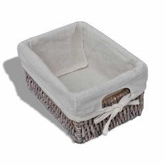 Wooden Cabinet 3 Left Weaving Baskets Brown 25 cm 90 cm 28 cm