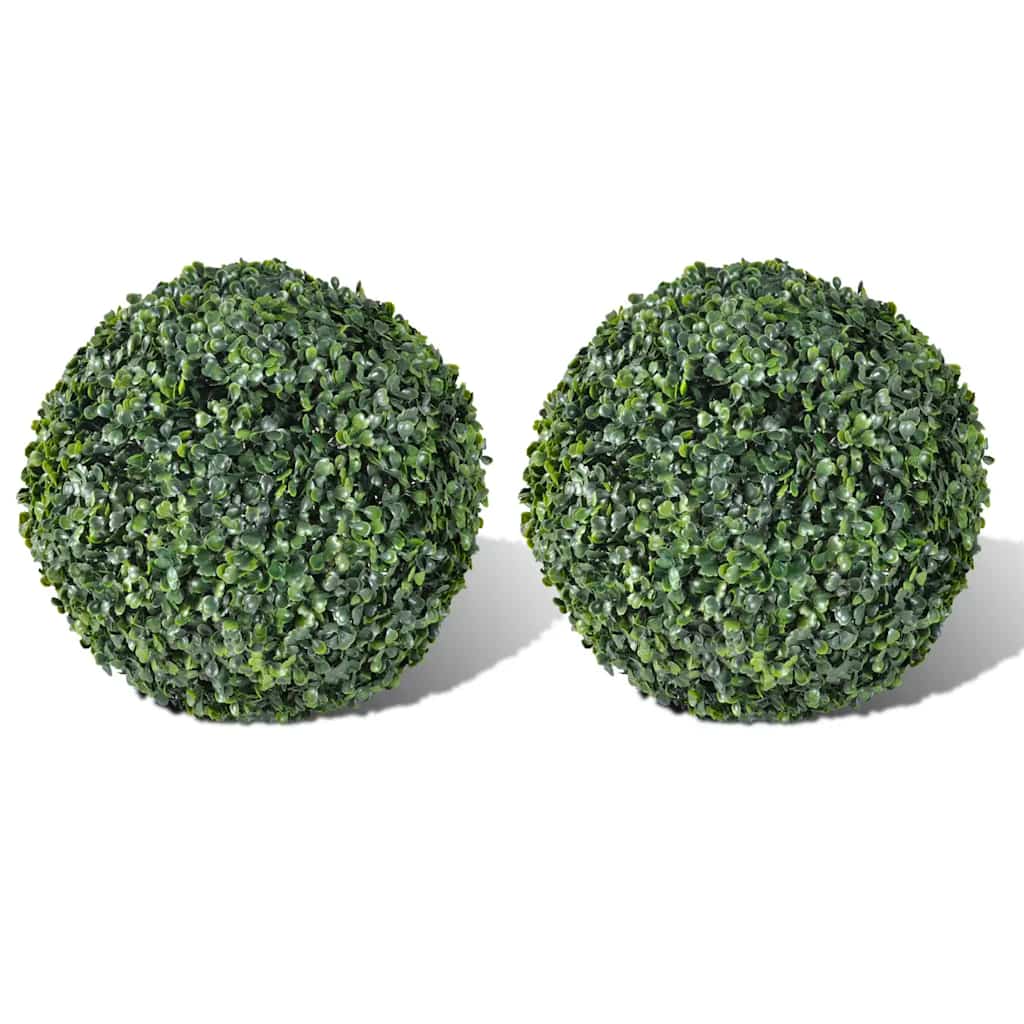 vidaXL Boxwood Ball Artificial Leaf Topiary Ball 27 cm 2 pcs 1