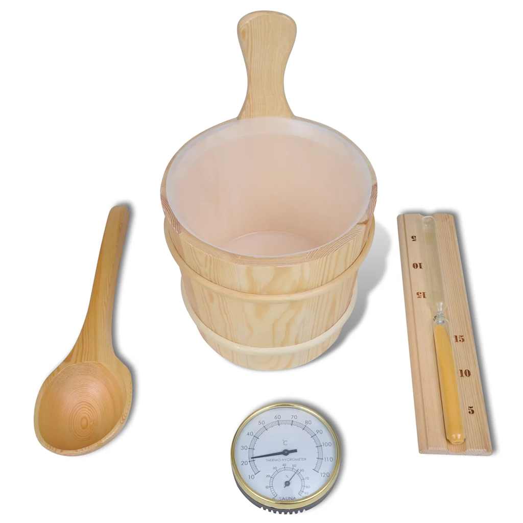 vidaXL Sauna Accessory | Wood | Solid wood, Plastic | Medium | Sauna Accessory 1