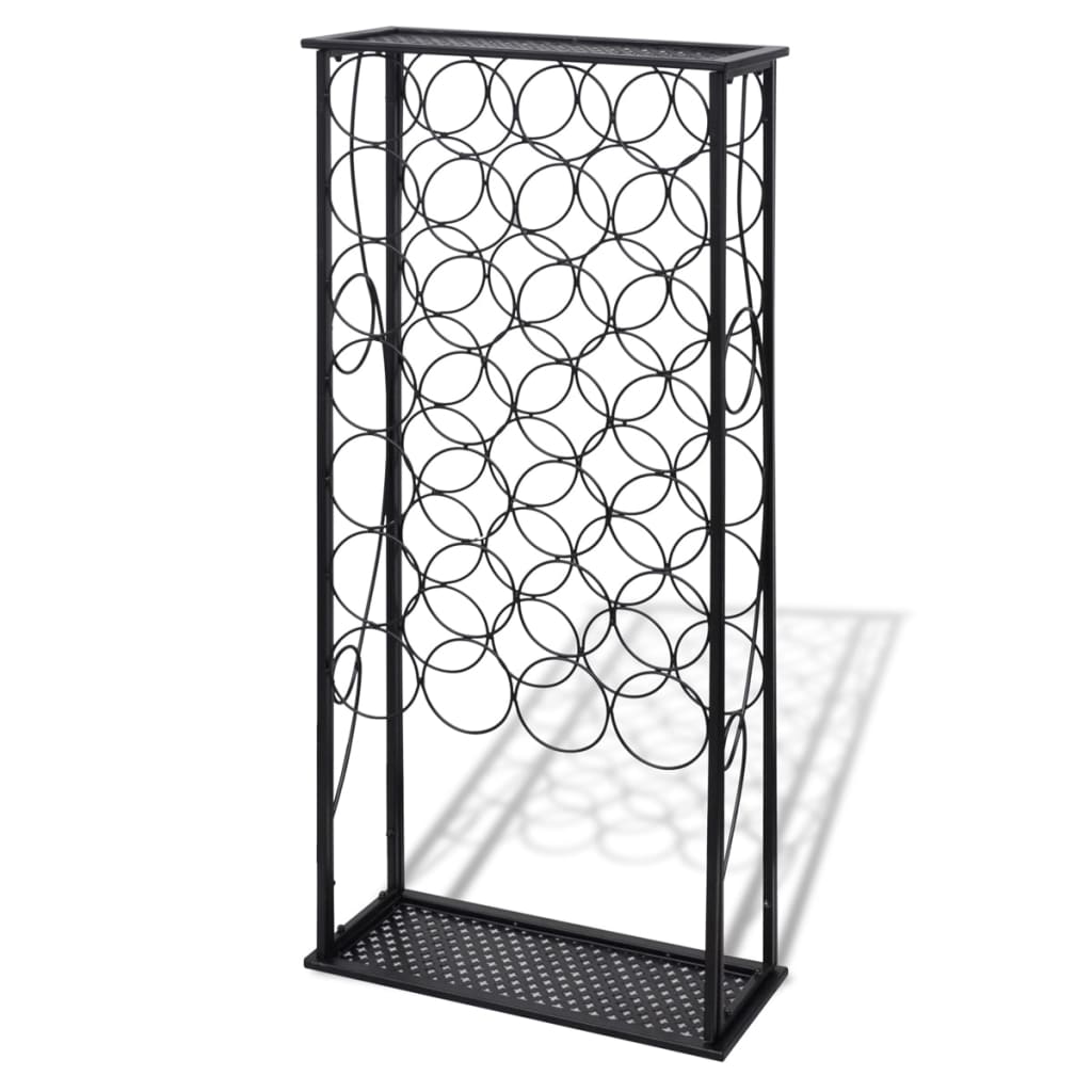 vidaXL Wine Rack for 28 Bottles Metal 2