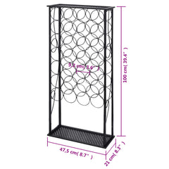 vidaXL Wine Rack for 28 Bottles Metal 5