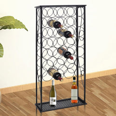 vidaXL Wine Rack for 28 Bottles Metal 1