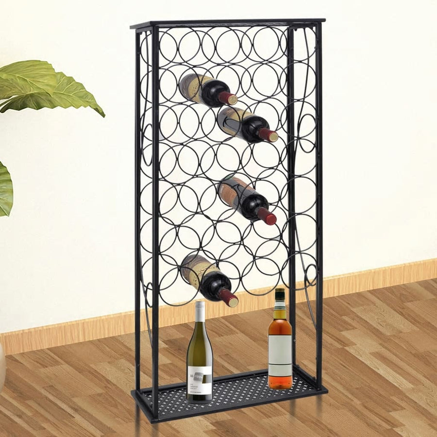 vidaXL Wine Rack for 28 Bottles Metal 1