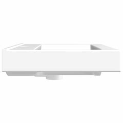 Luxury Ceramic Basin Rectangular Sink with Faucet Hole 60 x 46 cm White