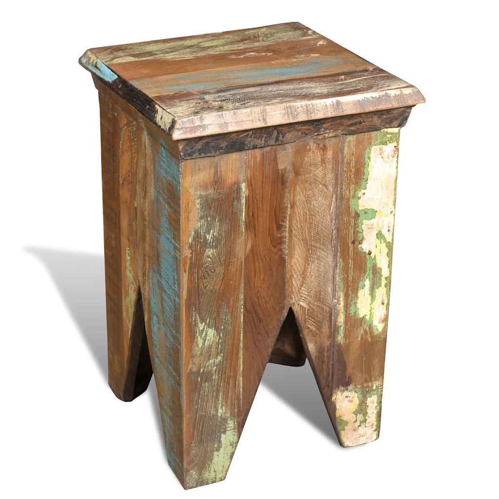 240951 vidaXL Stool Solid Reclaimed Wood 2