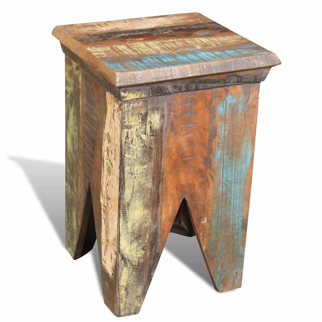 240951 vidaXL Stool Solid Reclaimed Wood 4