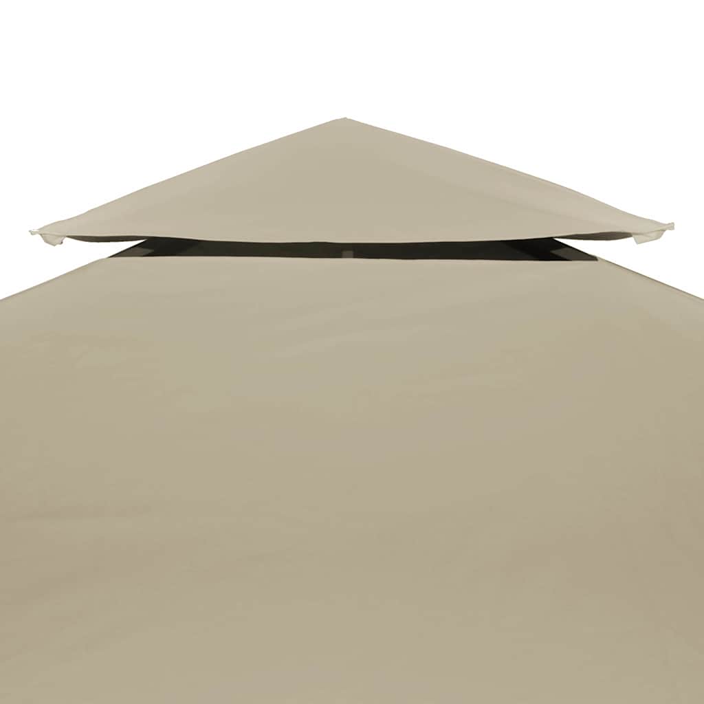 vidaXL Gazebo Cover Canopy Replacement 310 g / m² Beige 3 x 3 m 3